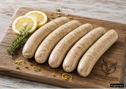 Gourmet Bio Bratwurst mit Zitrone vom Bio-Schwein tiefgefroren