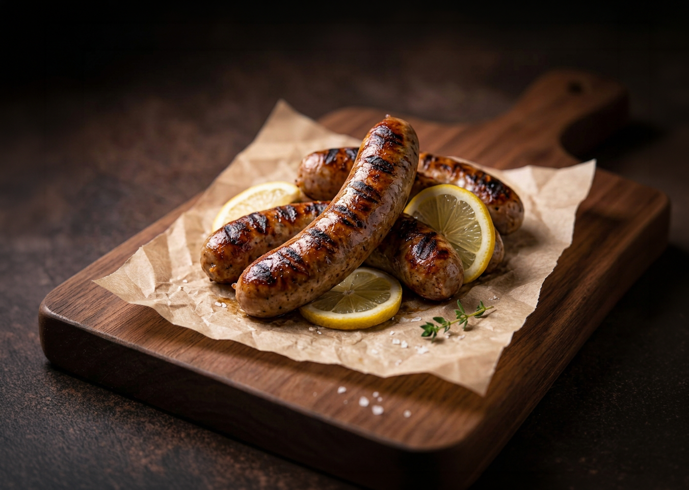 Bio Bratwurst mit Zitrone